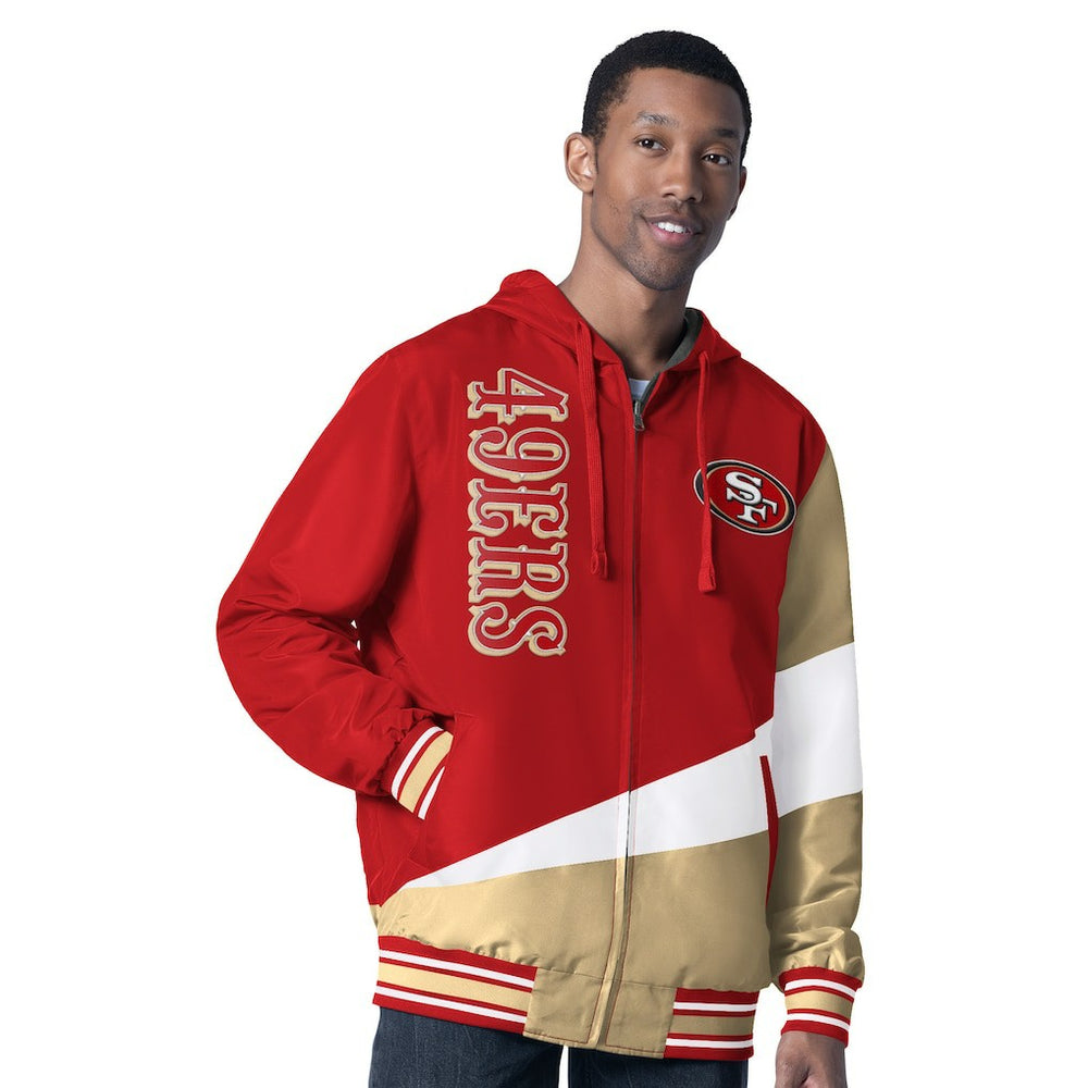 San Francisco 49ers G-III Sports by Carl Banks Dual Threat Reversable Full-Zip Hooded Jacket - Scarlet/Charcoal - NFL