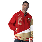 San Francisco 49ers G-III Sports by Carl Banks Dual Threat Reversable Full-Zip Hooded Jacket - Scarlet/Charcoal - NFL