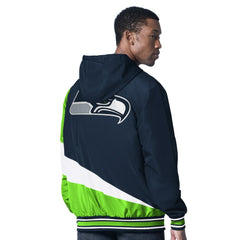 Seattle Seahawks G-III Sports by Carl Banks Dual Threat Reversable Full-Zip Hooded Jacket - College Navy/Charcoal - NFL