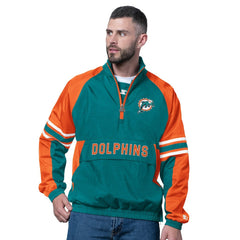 Miami Dolphins Starter Vintage Logo Prospect Half-Zip Pullover - Aqua - NFL