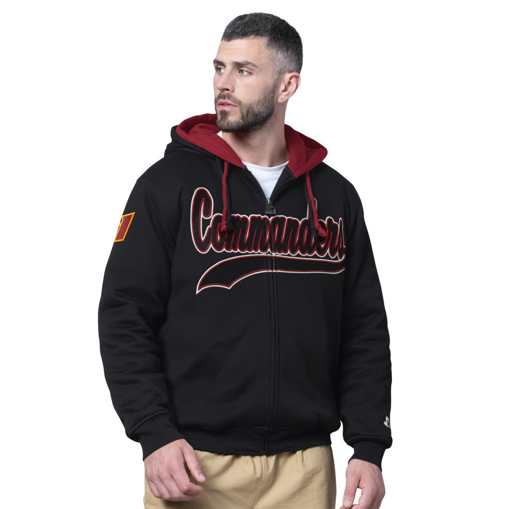 Washington Commanders Starter Big Shot Full-Zip Double Hoodie - Black - NFL