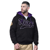 Minnesota Vikings Starter Big Shot Full-Zip Double Hoodie - Black - NFL