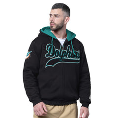 Miami Dolphins Starter Big Shot Full-Zip Double Hoodie - Black - NFL