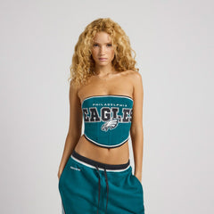 Philadelphia Eagles Off Season x NFL Women's Fleece Corset - Dark Green - NFL
