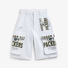 Green Bay Packers Off Season x NFL Women's Fleece Cargo Shorts - Heather Gray - NFL