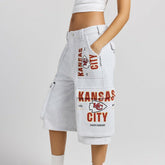 Kansas City Chiefs Off Season x NFL Women's Fleece Cargo Shorts - Heather Gray - NFL