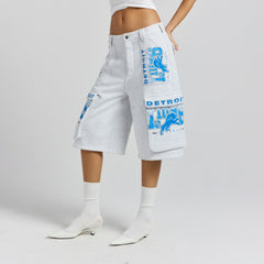 Detroit Lions Off Season x NFL Women's Fleece Cargo Shorts - Heather Gray - NFL