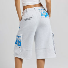 Detroit Lions Off Season x NFL Women's Fleece Cargo Shorts - Heather Gray - NFL