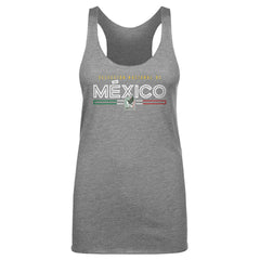 Mexico National Team 500 Level Women's Inline Tri-Blend Racerback Tank Top Gray