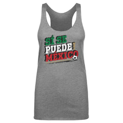 Mexico National Team 500 Level Women's Si Se Puede Tri-Blend Racerback Tank Top Gray