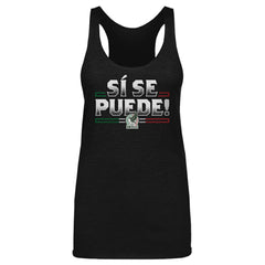 Mexico National Team 500 Level Women's Si Se Puede Tri-Blend Racerback Tank Top Black