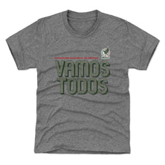Mexico National Team 500 Level Youth Vamos Todos Inline Bold T-Shirt Gray