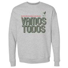 Mexico National Team 500 Level Vamos Todos Inline Bold Crewneck Sweatshirt Heather Gray