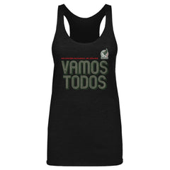Mexico National Team 500 Level Women's Vamos Todos Inline Bold Tri-Blend Tank Top Black