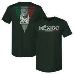 Mexico National Team 500 Level Inline Premium Tri-Blend T-Shirt Dark Green