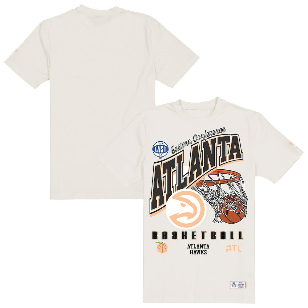 New Era Atlanta Hawks Oversized City Edition Remix Vintage T-Shirt Cream
