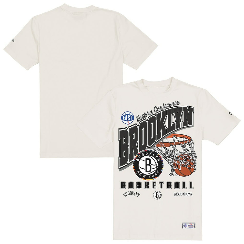 New Era Brooklyn Nets Oversized City Edition Remix Vintage T-Shirt Cream