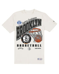 New Era Brooklyn Nets Oversized City Edition Remix Vintage T-Shirt Cream