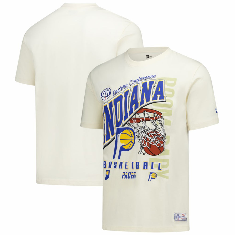 New Era Indiana Pacers Oversized City Edition Remix Vintage T-Shirt Cream