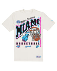 New Era Miami Heat Oversized City Edition Remix Vintage T-Shirt Cream