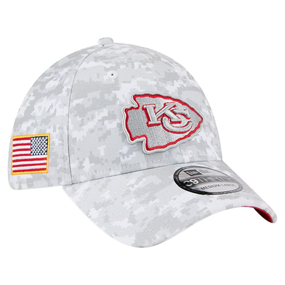 Kansas City Chiefs New Era 2025 Salute to Service Digital Camo Fan Pack 39THIRTY Flex Hat - White - NFL