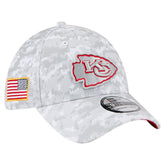 Kansas City Chiefs New Era 2025 Salute to Service Digital Camo Fan Pack 39THIRTY Flex Hat - White - NFL
