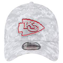 Kansas City Chiefs New Era 2025 Salute to Service Digital Camo Fan Pack 39THIRTY Flex Hat - White - NFL