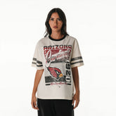 Arizona Cardinals The Wild Collective Women's Vintage Drop Shoulder Oversized Boyfriend T-Shirt - Cream - NFL