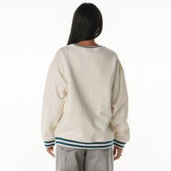 Philadelphia Eagles The Wild Collective Women's Oversized Vintage French Terry Sweatshirt - Cream - NFL