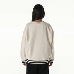 Seattle Seahawks The Wild Collective Women's Oversized Vintage French Terry Sweatshirt - Cream - NFL