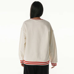 San Francisco 49ers The Wild Collective Women's Oversized Vintage French Terry Sweatshirt - Cream - NFL