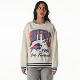 Buffalo Bills The Wild Collective Women's Oversized Vintage French Terry Sweatshirt - Cream - NFL