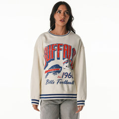 Buffalo Bills The Wild Collective Women's Oversized Vintage French Terry Sweatshirt - Cream - NFL
