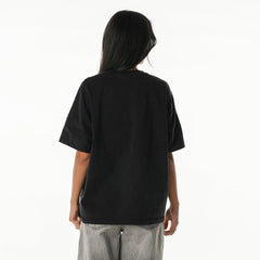 Detroit Lions The Wild Collective Women's Oversized Laurel Graphic Dolman T-Shirt - Black - NFL