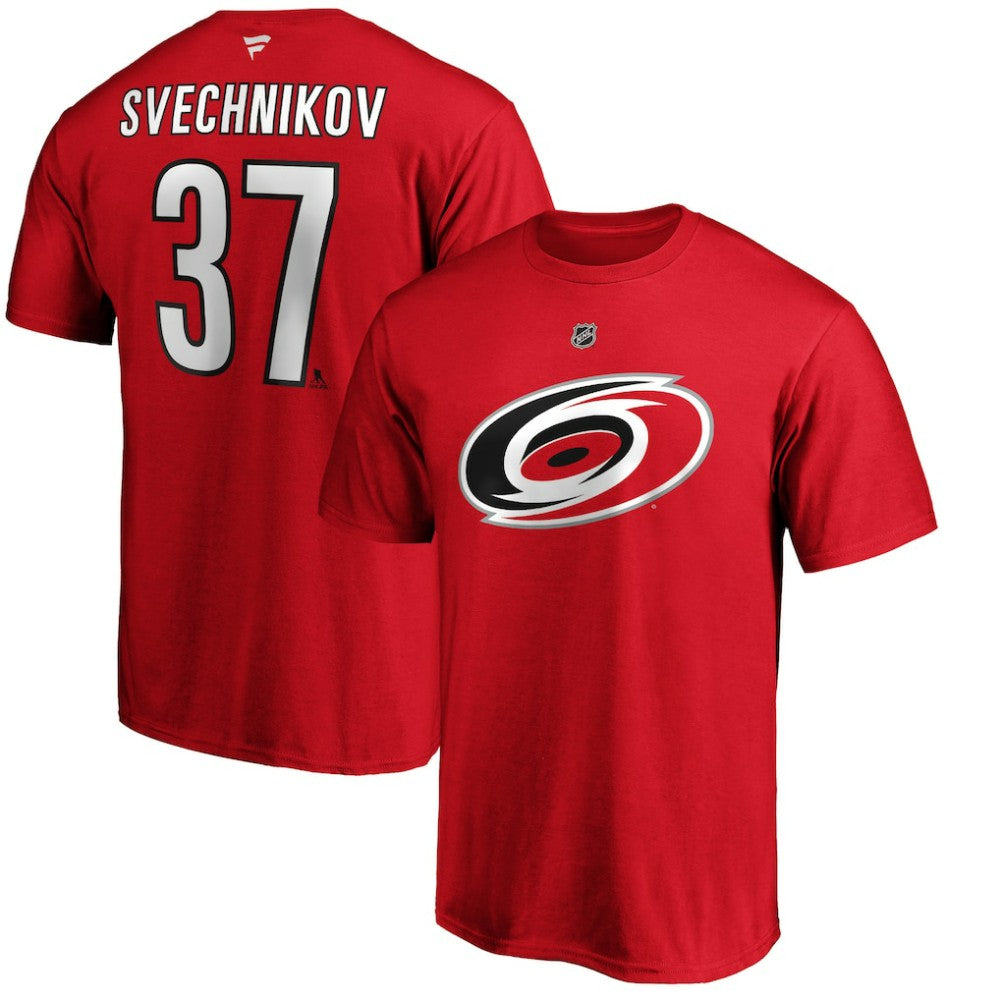 Andrei Svechnikov Carolina Hurricanes Fanatics Authentic Stack Name & Number T-Shirt - Red | Fanatics sale