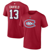 Cole Caufield Montreal Canadiens Fanatics Authentic Stack Name & Number T-Shirt - Red | Fanatics sale