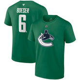 Brock Boeser Vancouver Canucks Fanatics Authentic Stack Name & Number T-Shirt - Green | Fanatics Clearance