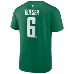 Brock Boeser Vancouver Canucks Fanatics Authentic Stack Name & Number T-Shirt - Green | Fanatics Clearance