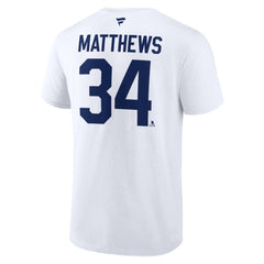 Auston Matthews Toronto Maple Leafs Fanatics Authentic Stack Name & Number T-Shirt - White | Fanatics discount