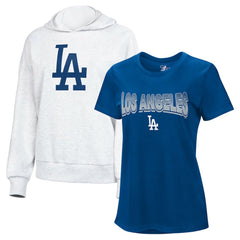 Los Angeles Dodgers G-III 4Her by Carl Banks Women's T-Shirt and Hoodie Combo Pack Discount