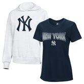 New York Yankees G-III 4Her by Carl Banks Women's T-Shirt and Hoodie Combo Pack Sale