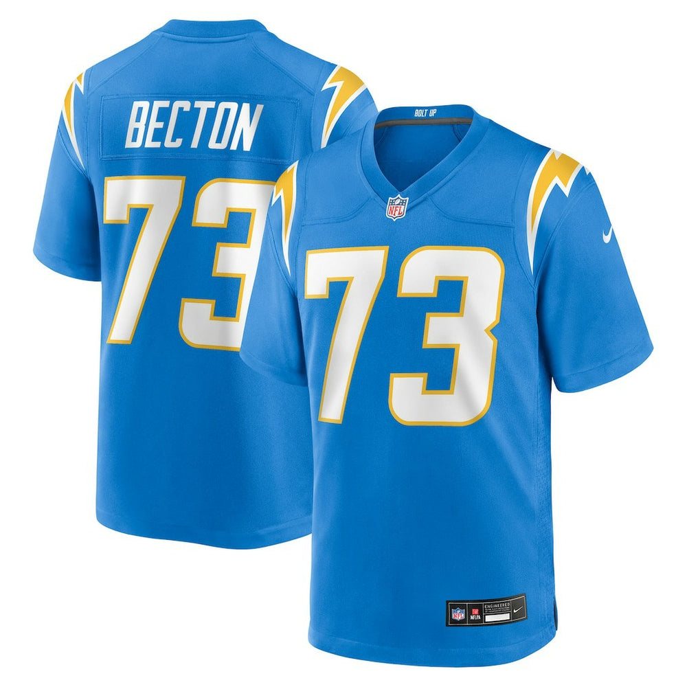 Mekhi Becton Los Angeles Chargers Team Game Jersey - Powder Blue - Nike