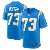 Mekhi Becton Los Angeles Chargers Team Game Jersey - Powder Blue - Nike