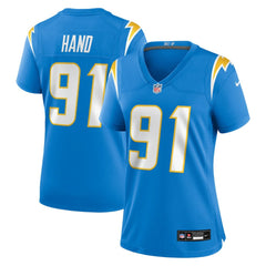 Da'Shawn Hand Los Angeles Chargers Women's Team Game Jersey - Powder Blue - Nike