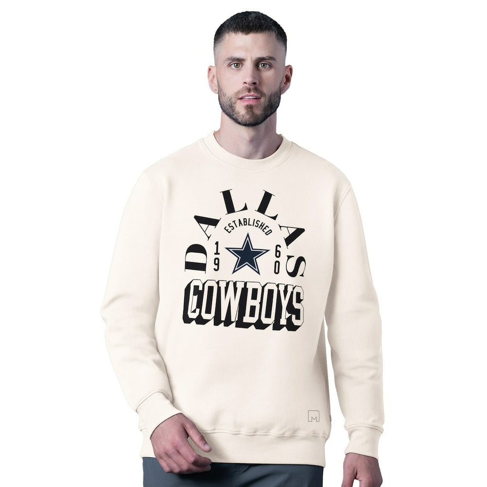 Dallas Cowboys MSX by Michael Strahan Whiteout Tri-Blend Sweatshirt - White - NFL