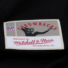 New Orleans Saints Women's Cropped Long Sleeve Rugby Polo - Black - Mitchell & Ness