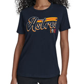 Houston Astros Starter Women's Groovy Script Team Fitted T-Shirt Near Me