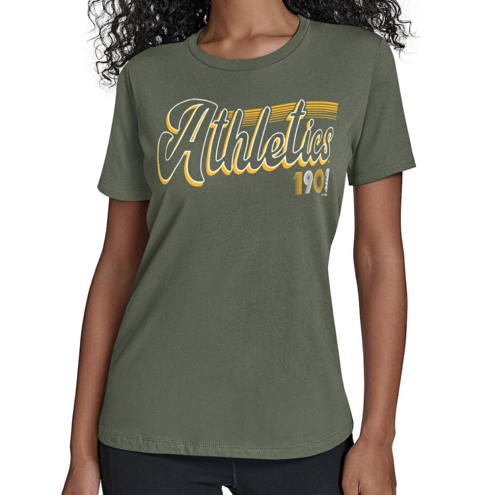 Athletics Starter Women's Groovy Script Team Fitted T-Shirt Sale
