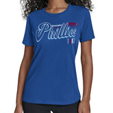 Philadelphia Phillies Starter Women's Groovy Script Team Fitted T-Shirt Online