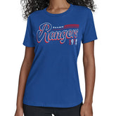 Texas Rangers Starter Women's Groovy Script Team Fitted T-Shirt Near Me